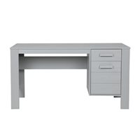 Product photograph of Dennis Computer Office Desk In Concrete Grey By Woood from Cuckooland