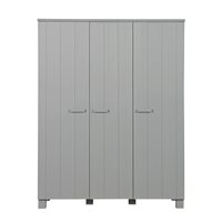 Product photograph of Dennis Triple Wardrobe In Concrete Grey By Woood from Cuckooland
