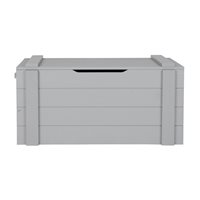 Product photograph of Woood Dennis Kids Storage Box In Concrete Grey from Cuckooland