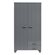 Dennis Wardrobe with Drawers in Steel Grey by Woood