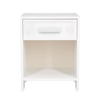 Cuckooland Clearance Dennis Bedside Table with Drawer in White by Woood