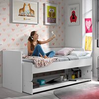 Product photograph of Vipack Denver 2 In 1 Desk Day Bed In White from Cuckooland