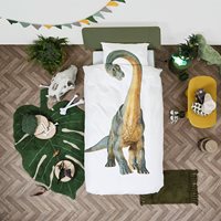 Product photograph of Snurk Dino Bronto Single Duvet Bedding Set from Cuckooland