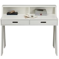 Product photograph of Max Contemporary Desk In White Pine By Woood from Cuckooland