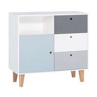 Product photograph of Vox Concept Chest Of Drawers In A Choice Of 6 Colours - Oak Effect from Cuckooland