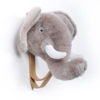 Product photograph of Kids Elephant Plush Animal Head Coat Hook from Cuckooland