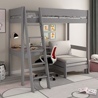 Product photograph of Estella High Sleeper With Sofa Bed Desk from Cuckooland