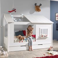Vipack Hideaway Kids House Bed with Optional Trundle Drawer