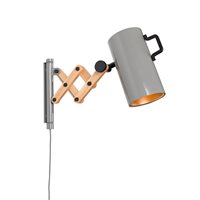 Product photograph of Zuiver Flex Extendable Arm Wall Light In Glossy Grey from Cuckooland