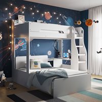 Product photograph of Flair Cosmic L Shaped Triple Bunk Bed White from Cuckooland