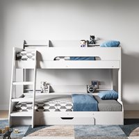 Product photograph of Flair Furnishings Flick Triple Bunk Bed In White from Cuckooland