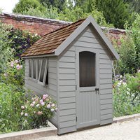 Product photograph of Forest Garden 8x5 Retreat Shed - Pebble Grey from Cuckooland
