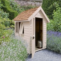 Product photograph of Forest Garden 6x4 Retreat Shed - Natural Cream from Cuckooland