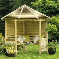 Product photograph of Forest Garden Venetian Corner Arbour from Cuckooland