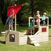 Product photograph of Tp Toys Children S Pirate Galleon Wooden Playhouse from Cuckooland