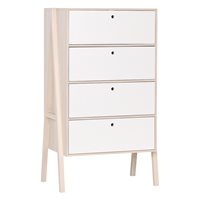 Product photograph of Vox Spot Chest Of Four Drawers In Acacia White from Cuckooland