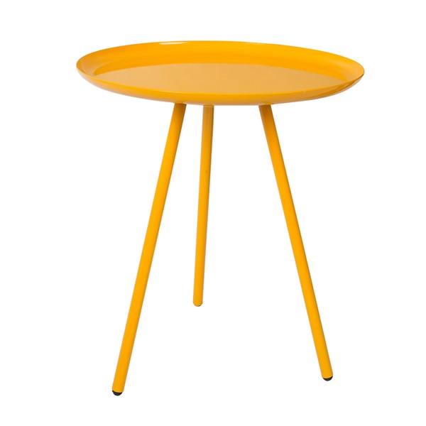  FROST ROUND SIDE TABLE in Tangerine