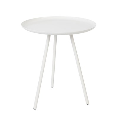 Frost Round Side Table In White, White Side Table Round