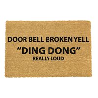 Artsy Doormats Yell Ding Dong Door Mat
