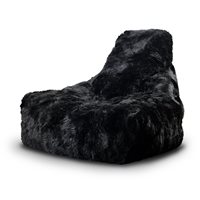 Extreme Lounging Mighty B Sheepskin Fur Indoor Bean Bag in Black