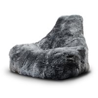Product photograph of Extreme Lounging Mighty B Sheepskin Fur Indoor Bean Bag In Grey from Cuckooland
