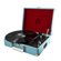 GPO Attache Record Player Turntable Suitcase in French Blue