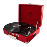 Gpo GPO Attache Record Player Turntable Suitcase in Red