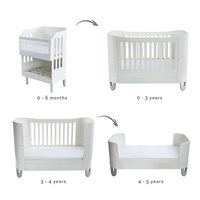 Product photograph of Gaia Baby Serena Complete Sleep Cot Bed Co-sleep - White And Natural from Cuckooland