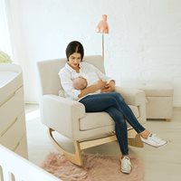 Product photograph of Gaia Baby Serena Rocking Chair - Oat from Cuckooland
