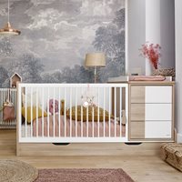 Product photograph of Galipette Sacha Convertible 3 In 1 Cot Bed - Country Oak from Cuckooland