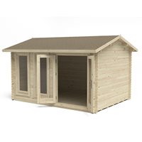 Product photograph of Forest Garden Chiltern Double Glazed 4m X 3m Log Cabin - Felt Shingles Plus Underlay from Cuckooland