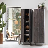 Product photograph of Woood Gravure Tall Cabinet With Drawer - Oak from Cuckooland