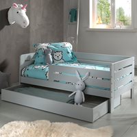 Product photograph of Vipack Caspian Toddler Bed - Grey from Cuckooland