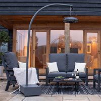 Product photograph of Maze Rattan 2000w Helio Overhang Electric Patio Heater from Cuckooland