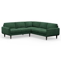 Hutch Rise Velvet 5 Seater Plus Corner Sofa with Round Arms 