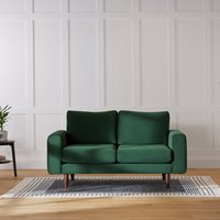 Hutch Rise Velvet 2 Seater Sofa with Block Arms 
