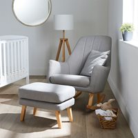 Product photograph of Ickle Bubba Eden Deluxe Nursery Chair And Stool - Ochre from Cuckooland