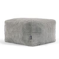 Product photograph of Icon Theo Cord Pouffe - Grey from Cuckooland