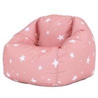 Product photograph of Icon Kids Star Print Bean Bag Chair - Pink Stars from Cuckooland