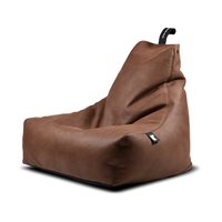 Extreme Lounging Mighty B Faux Leather Indoor Bean Bag in Chestnut