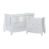 Product photograph of Tutti Bambini Katie Cot Bed 2 Piece Nursery Set In White from Cuckooland