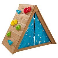 Product photograph of Kidkraft A-frame Hideaway Climber from Cuckooland
