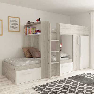 White Bunk Beds With Storage On, Argos Home Detachable Bunk Bed With Storage White