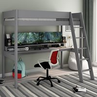 Product photograph of Estella Grey High Sleeper Gaming Bed from Cuckooland