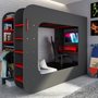 Trasman Loft Pod Gaming High Sleeper Bed with Desk and Sofa