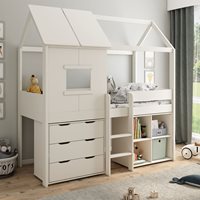 Product photograph of Kids Avenue Midi Playhouse Bed With Storage Cube And Drawers from Cuckooland