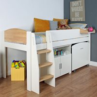 Product photograph of Urban Birch Mid Sleeper 2 Bed In White Birch from Cuckooland