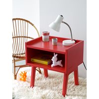 Product photograph of Mathy By Bols Kids Bedside Table In Madavin Design - Mathy Thunderstorm Grey from Cuckooland