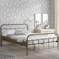 Product photograph of Vipack Boston Metal Double Bed In Bronze from Cuckooland