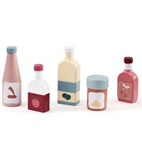 Kids Concept Wooden Toy Pantry Bottles Set